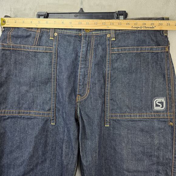 Vtg Sean John Denim Jeans Mens 40 Blue (Fits 42x30) Baggy Wide Skate Skater Y2K - Picture 8 of 12